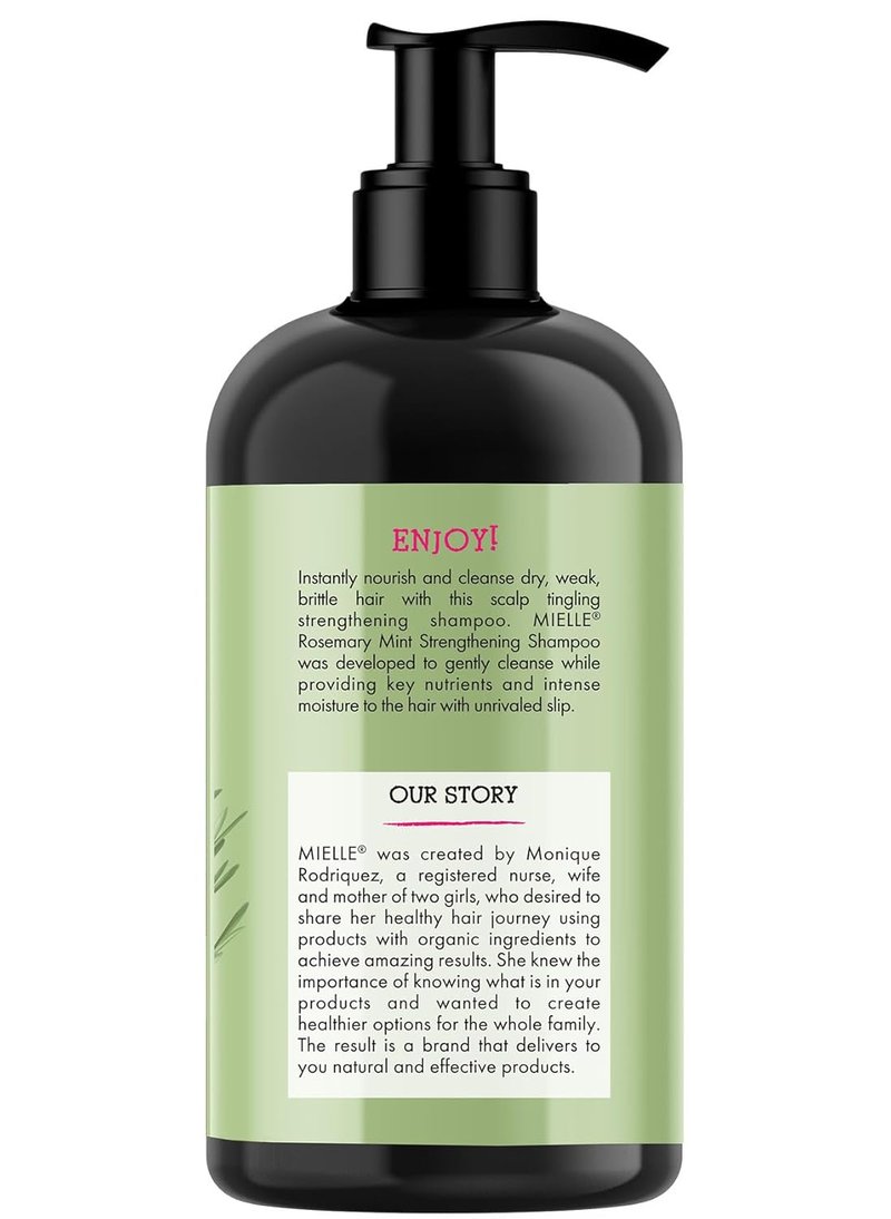 Mielle Organics Rosemary Mint Biotin Shampoo - Strengthening & Moisturizing for All Hair Types | 20 oz