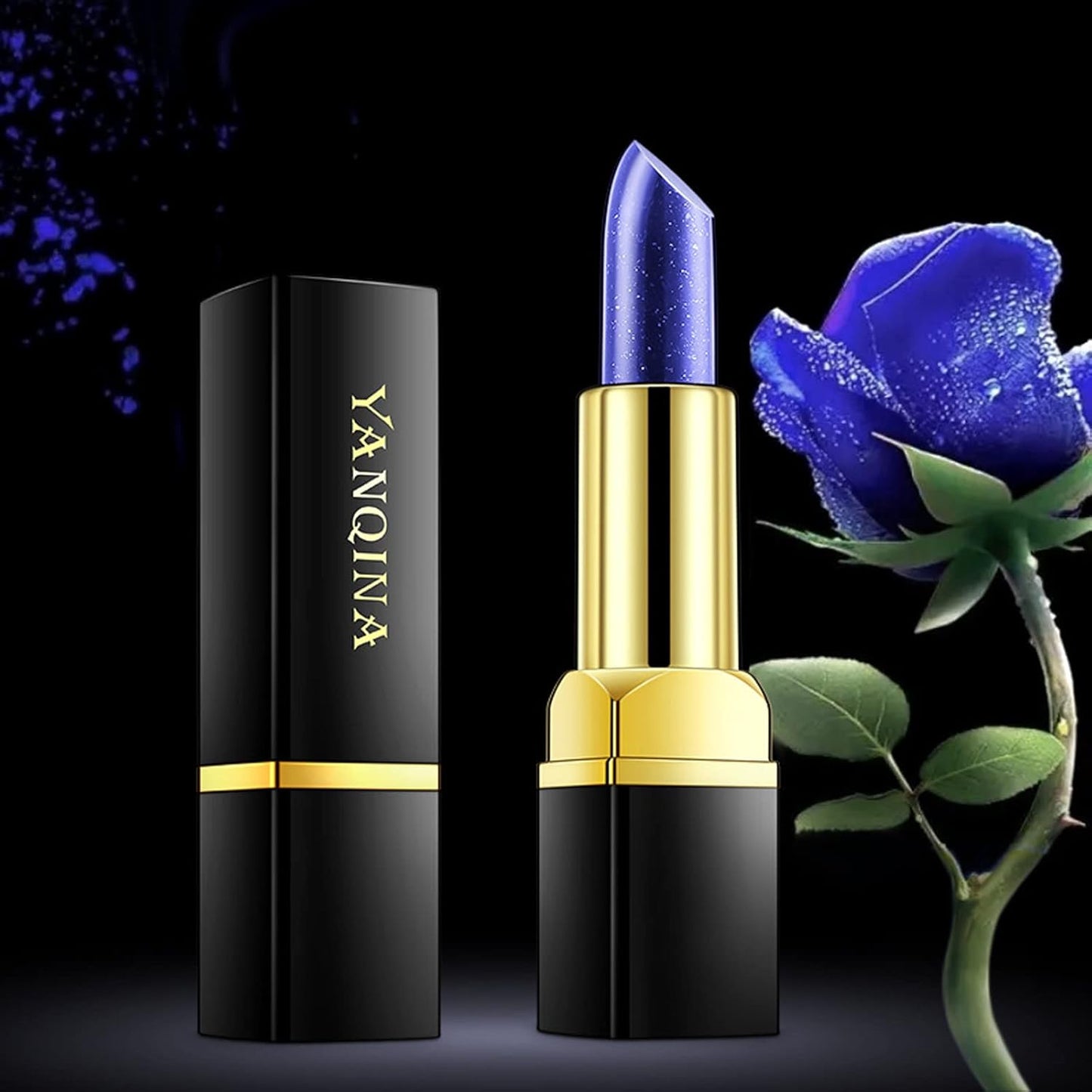 Magic Color Changing Lipstick Set - 2 Pcs Shimmer Moisturizing Balm | Blue to Pink & Black to Brick Red