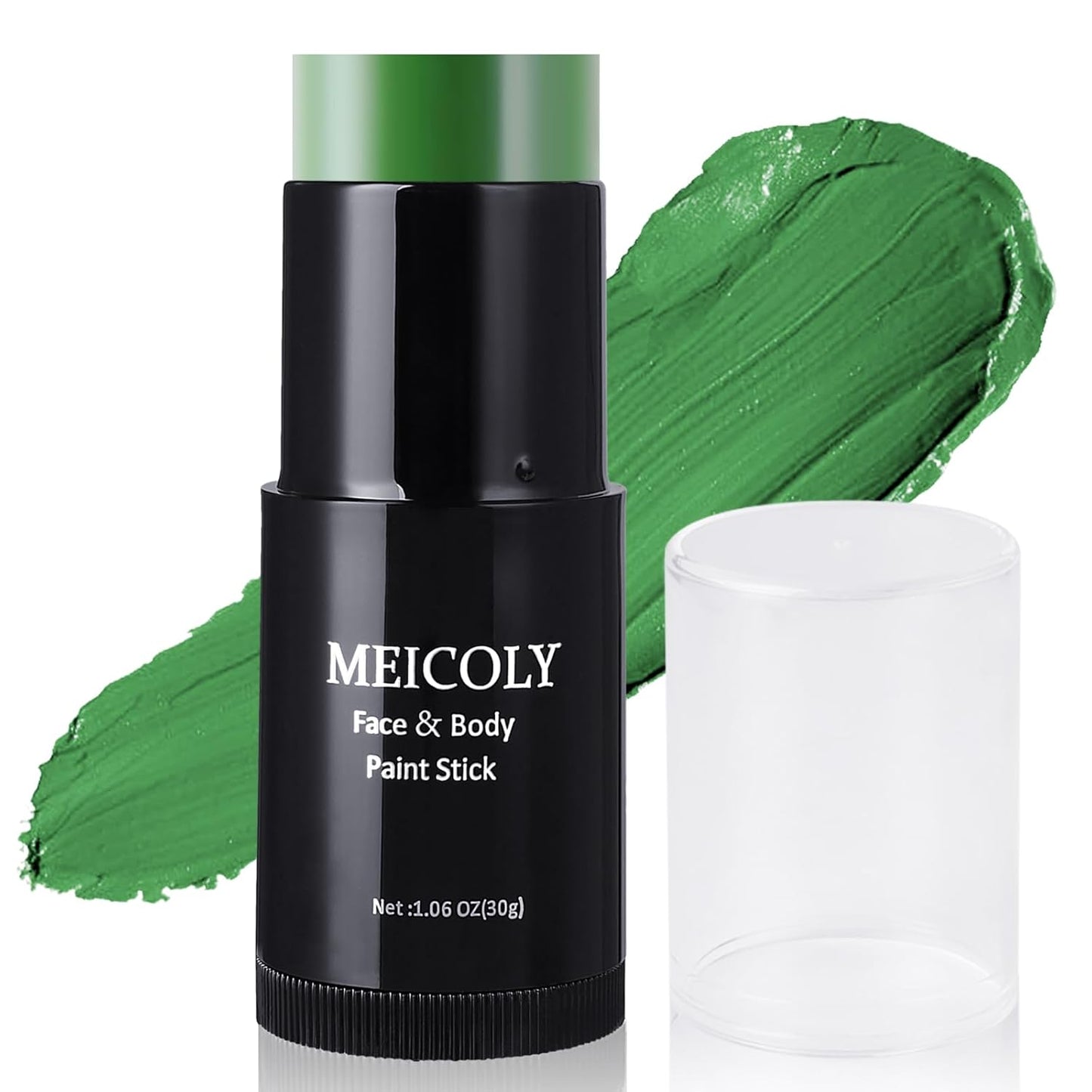 Clown White Face Body Paint Stick - 1.06 Oz Foundation Cream for Halloween, Joker, Zombie & Special Effects Makeup | White & Black