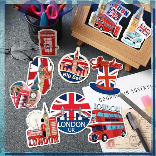 25 Pcs London Themed Refrigerator Magnets - Souvenir Gift Set