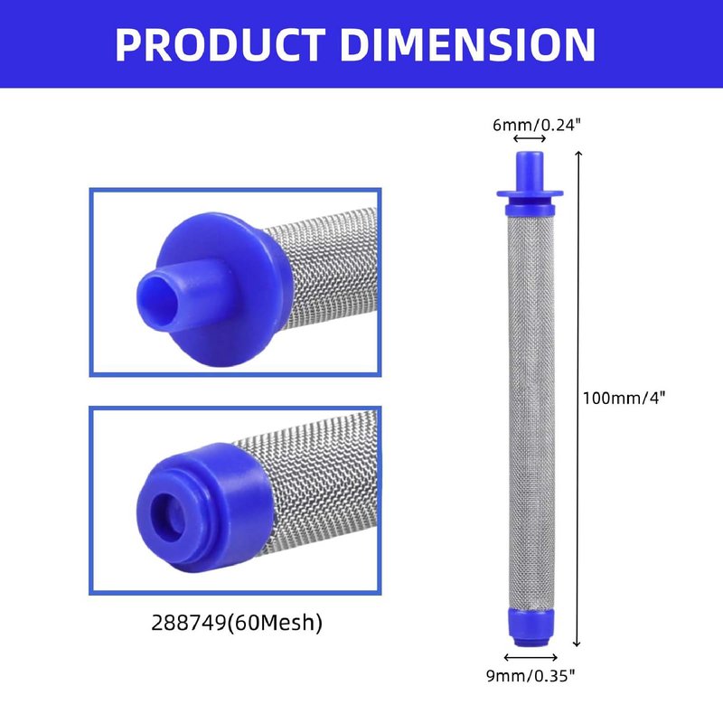 288749 60 Mesh Spray Gun Filters Fit for Graco Models SG10, SG20, SG Pro, SG2,SG3 Airless Paint Sprayer(15-Pack)