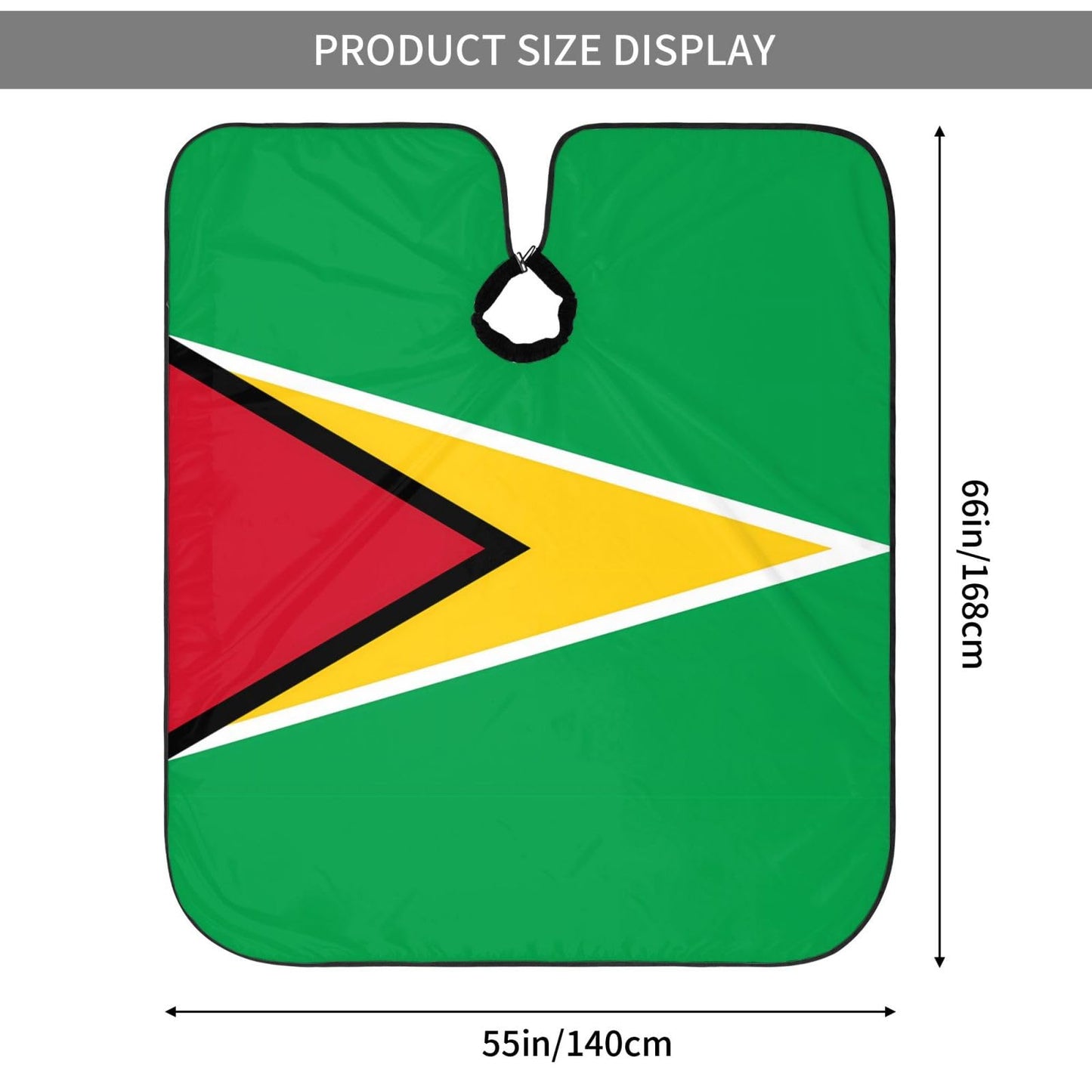 Guyana Flag Hair Cutting Barber Cape Hair Salon and Dyeing Styling Cloth for Women/Men
