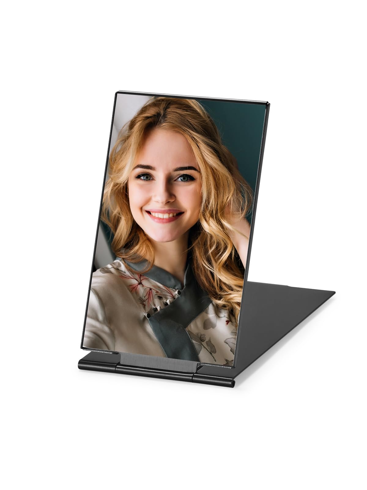 MIRRORNOVA Folding Mirror,Compact Ultra-Slim Small Portable Travel Size Makeup Mirror,Aluminum Shell