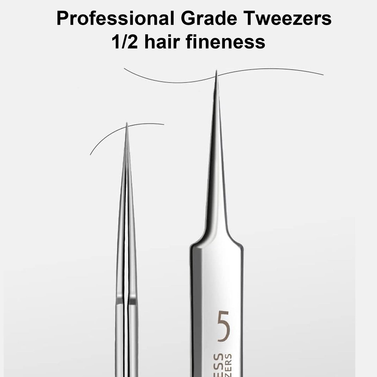 Professional Blackhead Remover Tweezers, Precision Pimple Popper Tool Kit, High-Hardness Stainless Steel Blackhead Extractor for Acne, Comedone, Whitehead, Facial Skin Care