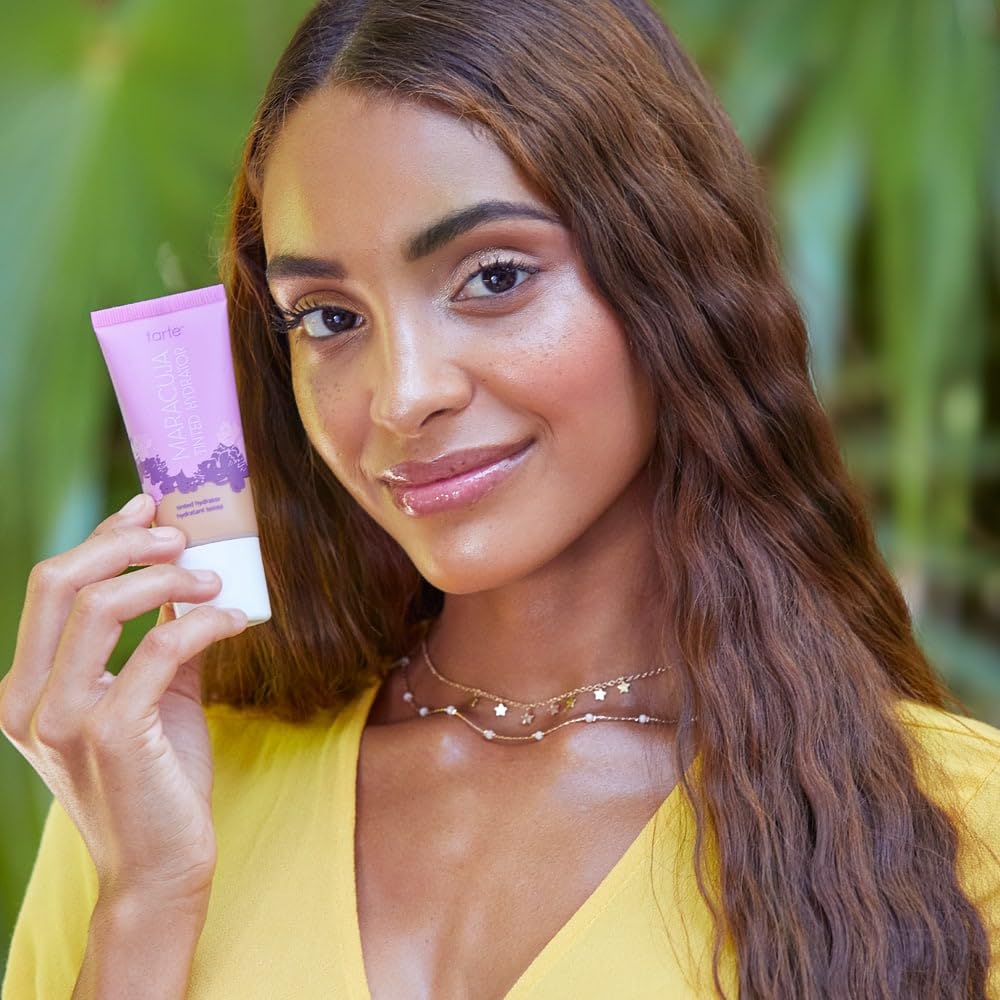 Tarte Maracuja Tinted Moisturizer - Lightweight Sheer Foundation with Hyaluronic Acid & Turmeric | Hydrating, Vegan, Cruelty-Free