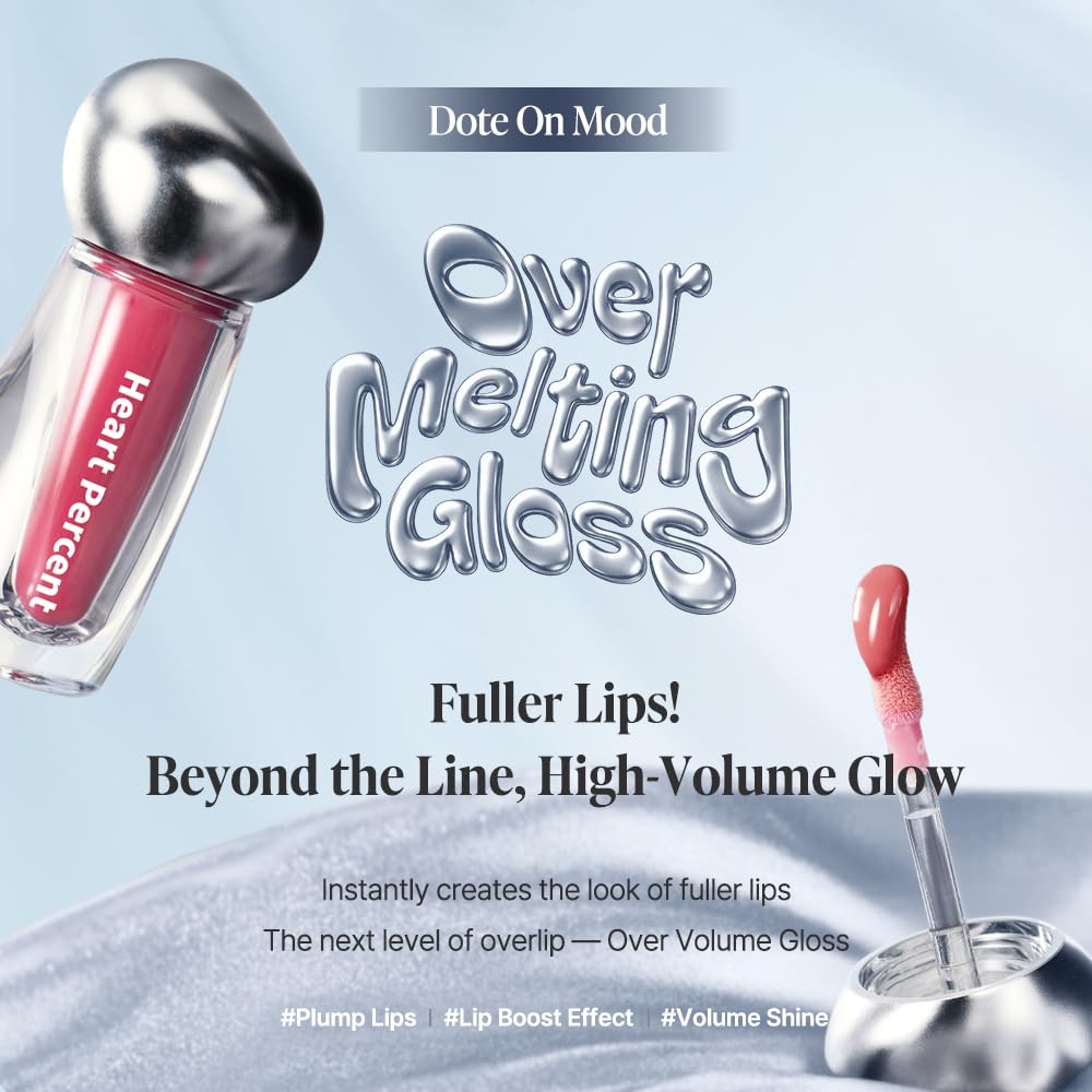 Heart Percent Lip Gloss Tint - Ultra-Glossy, Long-Lasting, Buildable Shine | 3.8ml, Pink Blanc