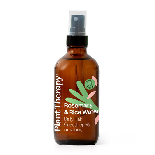 Plant Therapy Rosemary & Rice Water Spray 4 oz Daily Hair Growth Spray, Maximizes Natural Hair Growth, Boosts Strength & Elasticity, Adds Volume & Shine