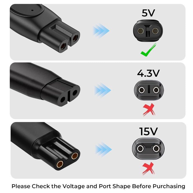 5V Charger for Philips One Blade, Shave QP2834 QP2724 QP1324 PQ888 PQ889, MG5910 MG7910 MG7960 MG9510 MG9560, X3001 Electric Shaver Trimmer