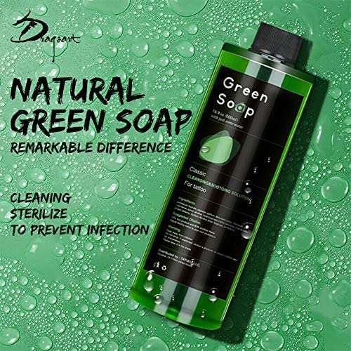 Dragon Art Green Soap 16.9oz with 8oz Squeeze Bottle for Tattoos
