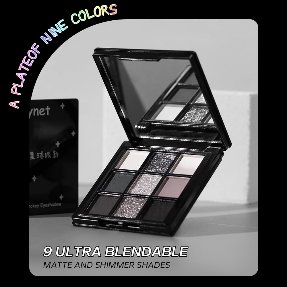 Eyeshadow Palette Set - Rich Color Eye Makeup Kit with Black, Blue, Green & Purple Shades | Natural Nude Matte & Shimmer Finish