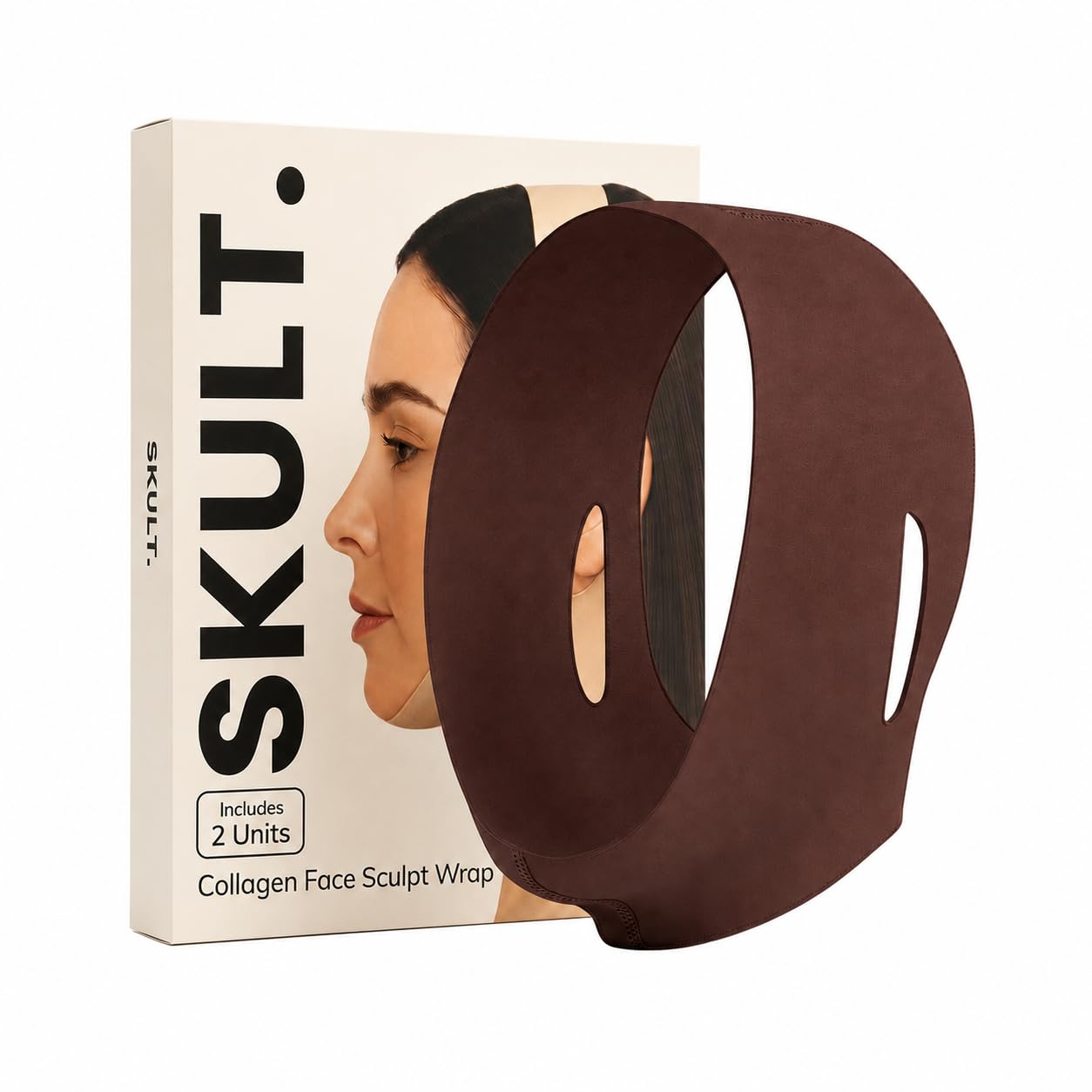 Collagen Face Sculpt Wrap - Reusable Chin Strap for Jawline Shaping | 2 PCS, Adjustable & Breathable (Gray)