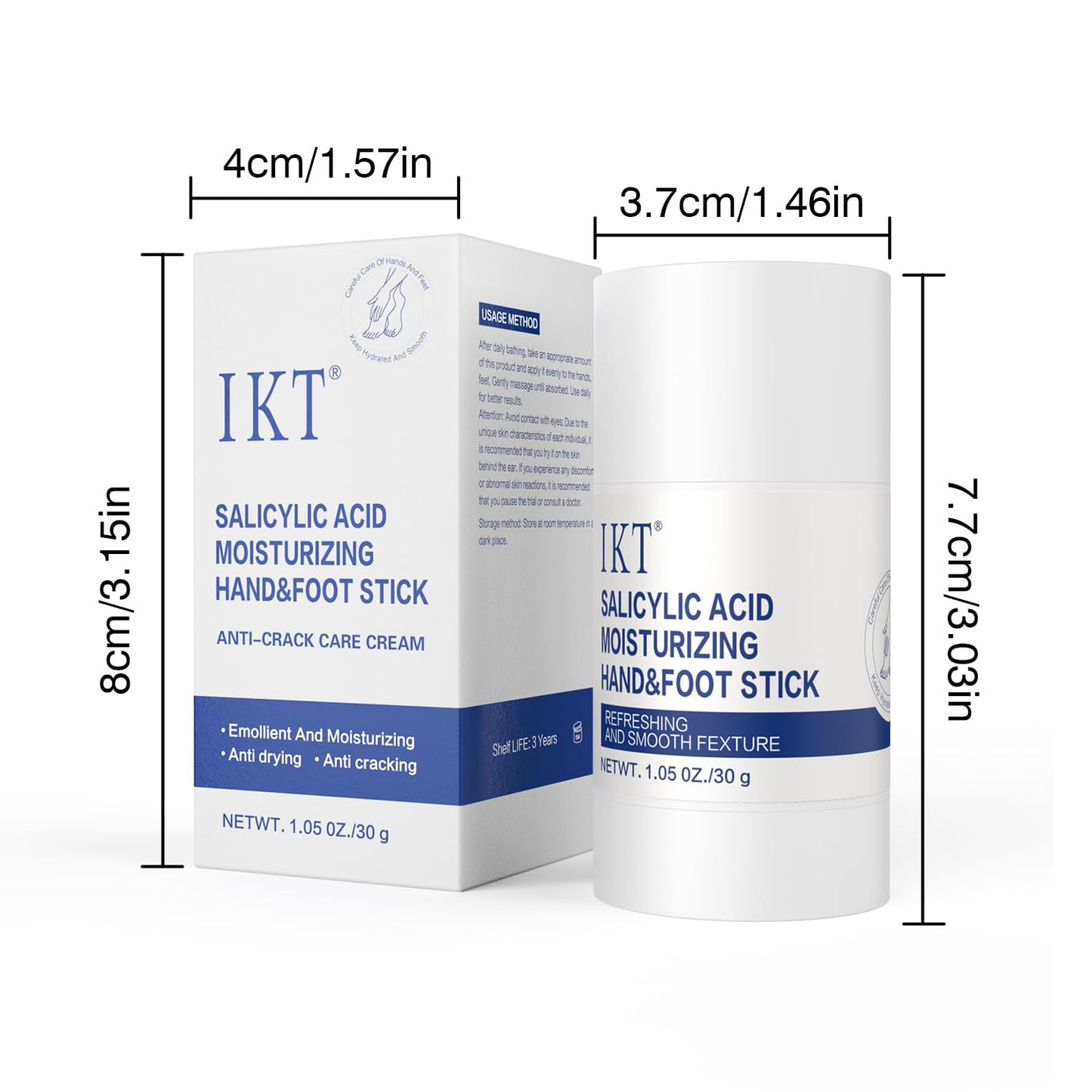 Professional Repair Heel Balm Stick - Intensive Treatment for Dry, Cracked Feet | Deeply Moisturizes & Softens