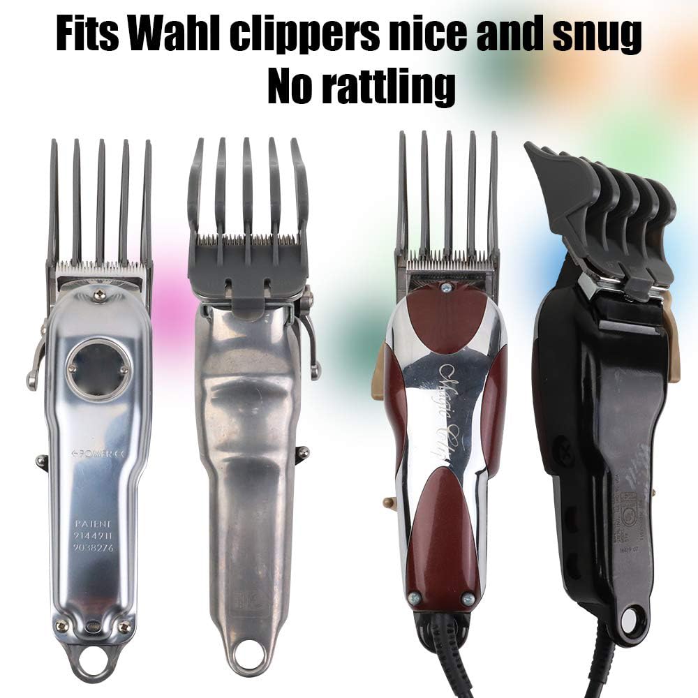Hair Clipper Guards - 3 Count Set for Wahl Clippers | Includes No. 10, No. 12, No. 16 - Gray