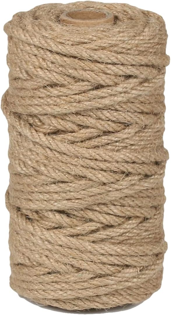 Natural Jute Twine - 600 Feet Craft String for Gift Wrapping, Gardening & Macrame | Brown 2mm