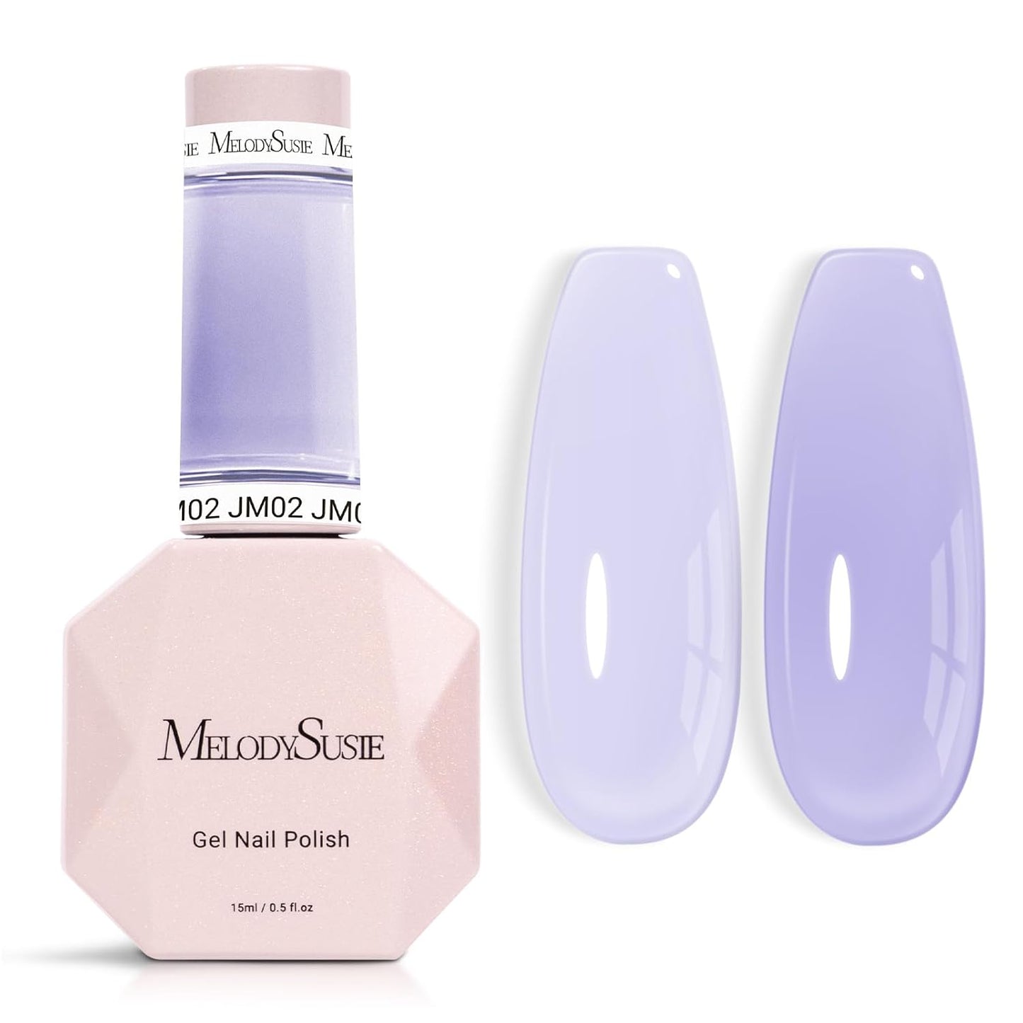 MelodySusie Nude Gel Nail Polish - Milky Pastel Color, 0.5 Fl. Oz | Soak Off UV LED for DIY Manicure