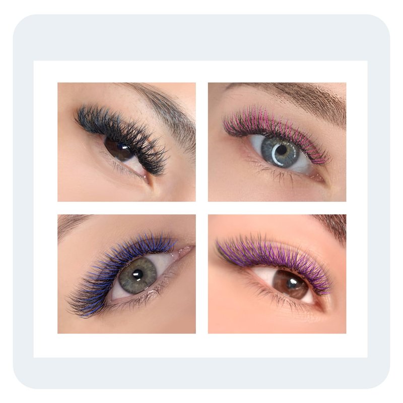 ANNAFRIS 3D W Shape Pink Dual Core Premade Fan Eyelash Extensions Volume 2 Tips False Lashes Faux Mink Matte Black Cluster Lash Extensions(0.07 C,8-15mm Pink)