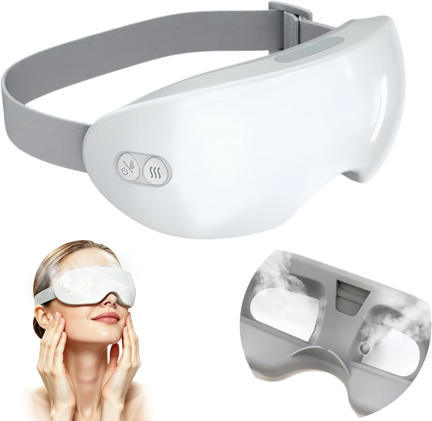 Steam Therapy Mask - Adjustable Eye Steamer with Heat & Nano Mist | Moisturizing Eye Mask for Dry Eyes