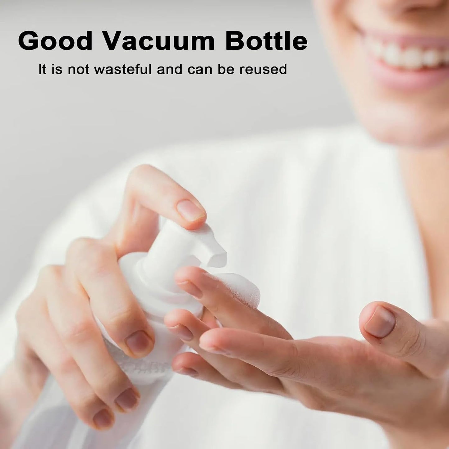 Foam Pump Bottle - 7oz Clear Foaming Soap Dispenser | 2-Pack Travel Spray Bottles for Hand Soap & Toiletries