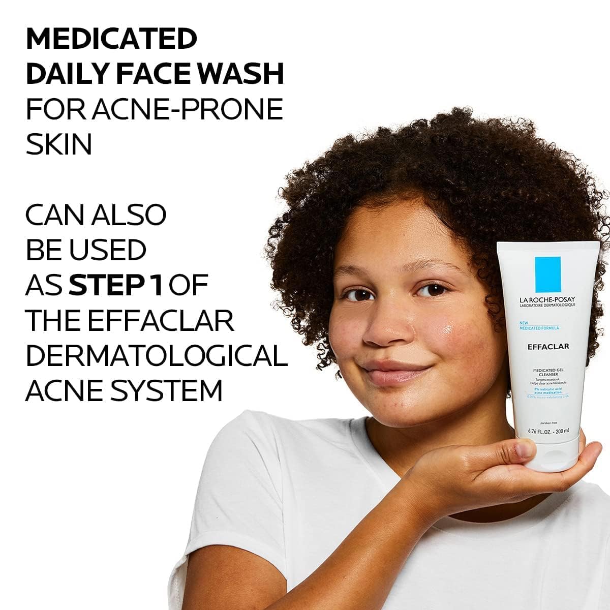 La Roche-Posay Effaclar Medicated Gel Cleanser - 2% Salicylic Acid Foaming Acne Wash | Oil-Free, Targets Excess Oil