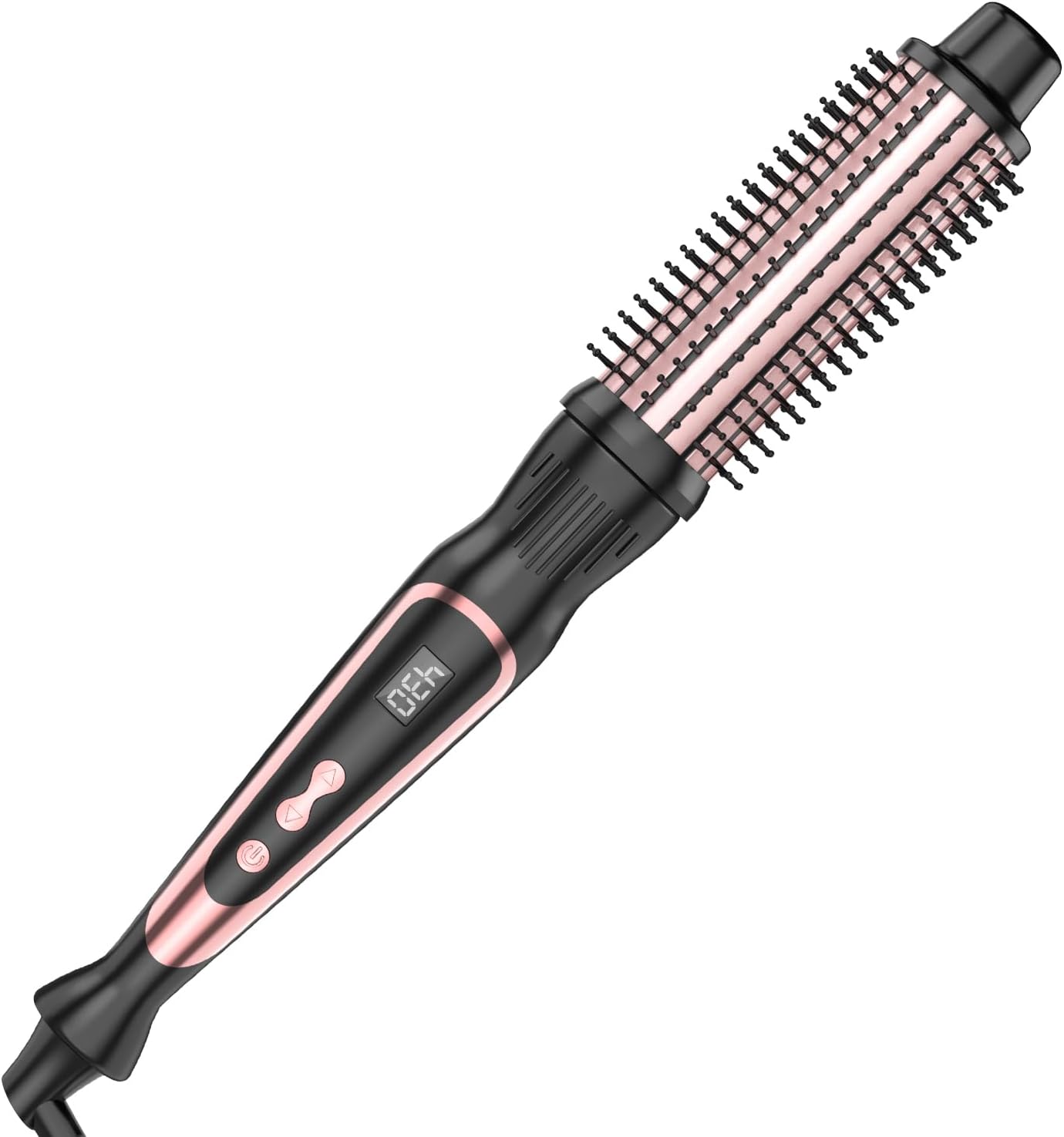 Thermal Brush 0.5 Inch Curling Iron - Volumizing Heated Round Brush | Ceramic Tourmaline Styling Tool (White)