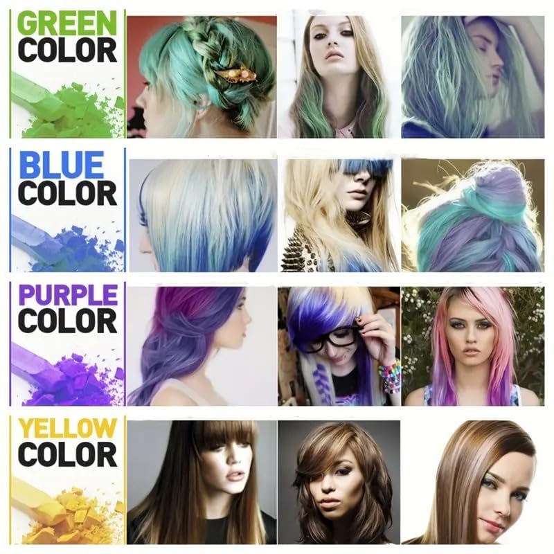 36 Non-Toxic Temporary Hair Chalk Kit for Colorful Hair