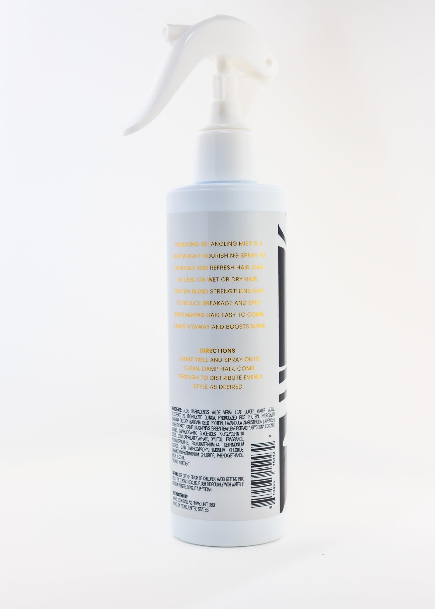 Janvei Hydrating Detangling Mist, Leave-in Hair Conditioner with Chia Seed Oil & Baobab Protein, 8 Fl oz