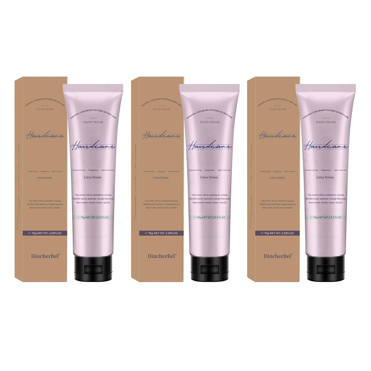 Lotus Dream Hand Cream for Dry Cracked Hands - Travel Size 2.33fl.oz | Perfect Birthday & Bridesmaid Gift Set
