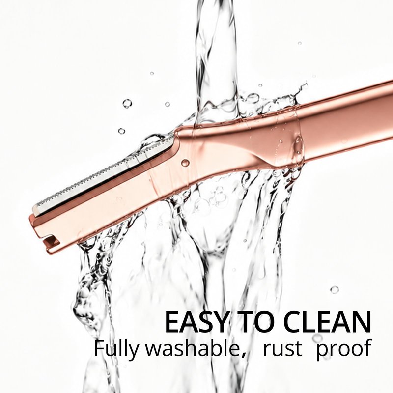 Mistfree Professional Dermaplane Razor, Reusable Stainless Steel Dermaplane Razor for Women Face, Face Dermaplaning Tool with 12PCS Refill Blades, Metal Eyebrow Razor for Women and Men (Rose Gold)