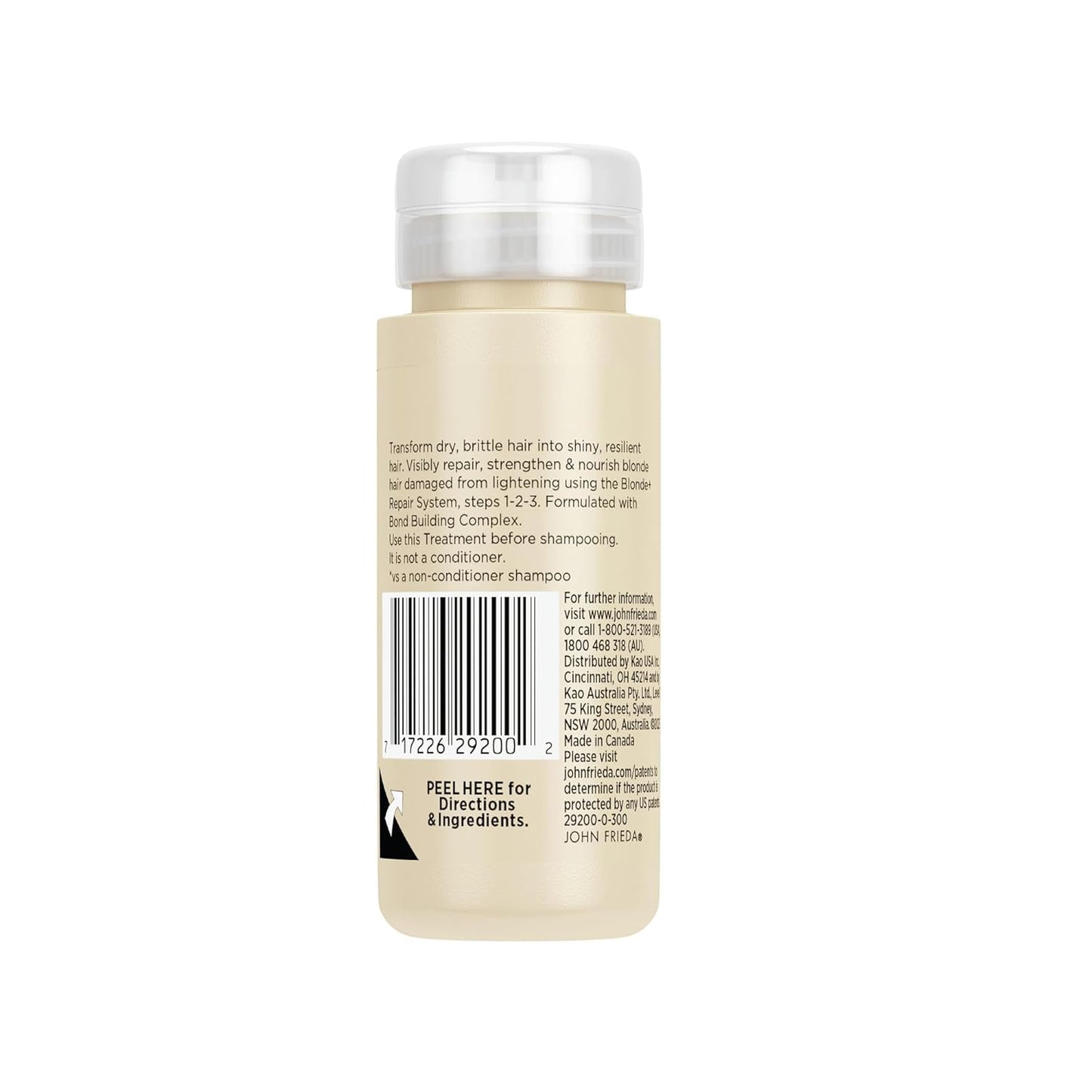 John Frieda Blonde+ Hair Repair Treatment - Bond Building Complex for Damaged Hair | 3.3 Oz
