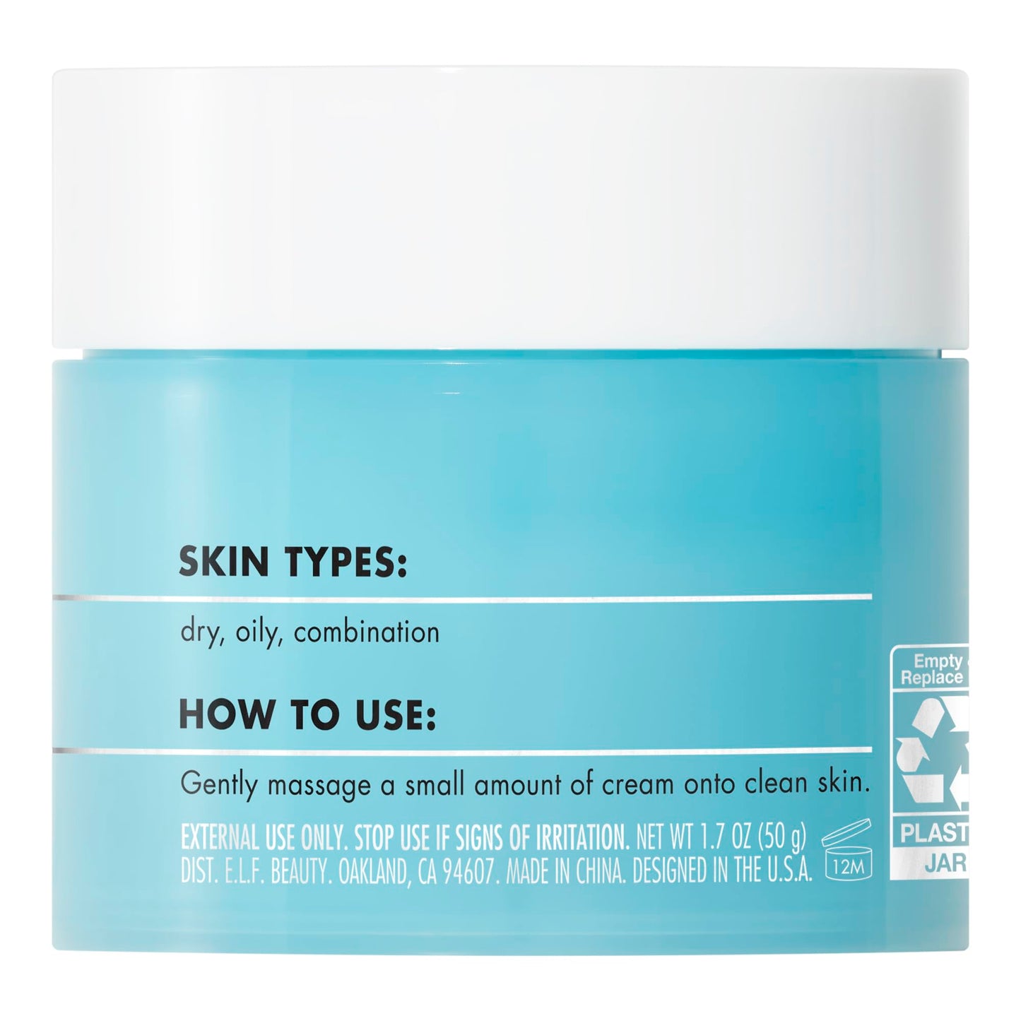 e.l.f. SKIN Holy Hydration! Face Cream with Hyaluronic Acid, Niacinamide & Peptides, Nourishing & Plumping Moisturizer, Vegan & Cruelty-Free