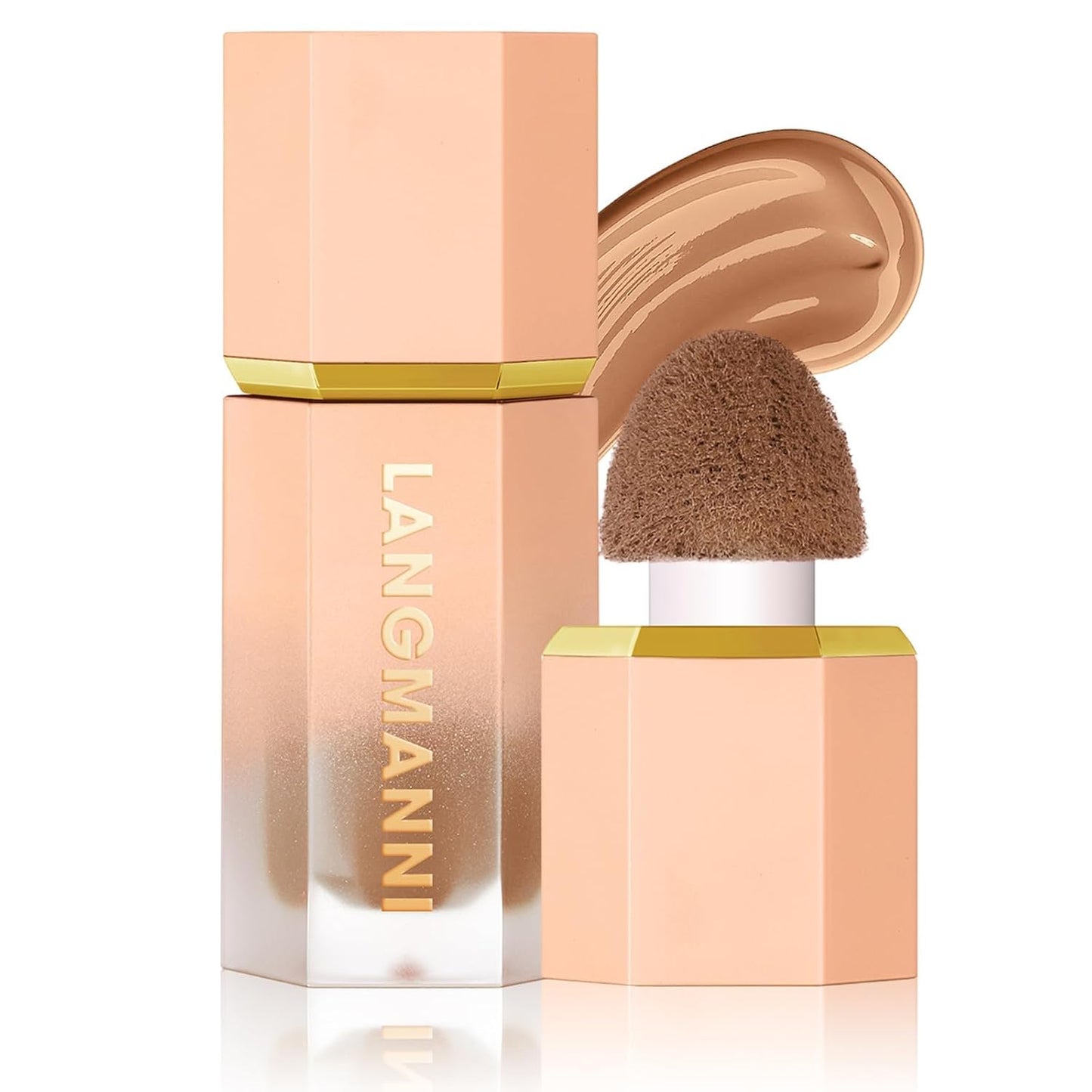 Highly Pigmented Liquid Contour Wand - Built-In Sponge Tip for Sculpted Complexion | Long-Lasting Highlighters & Bronzer