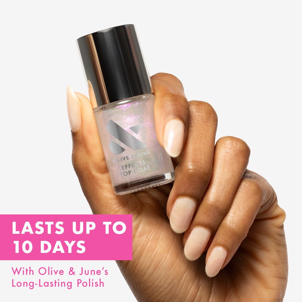 Long Lasting Nail Polish Top Coat - Sparkle Fairy | Gel-Like Finish, Vegan & Cruelty-Free | Chip-Resistant, Lasts Up to 10 Days