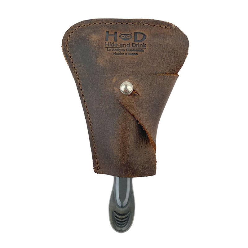 Hide & Drink, Razor Cover, Protective Case, Barber Essentials, Handmade from Full Grain Leather