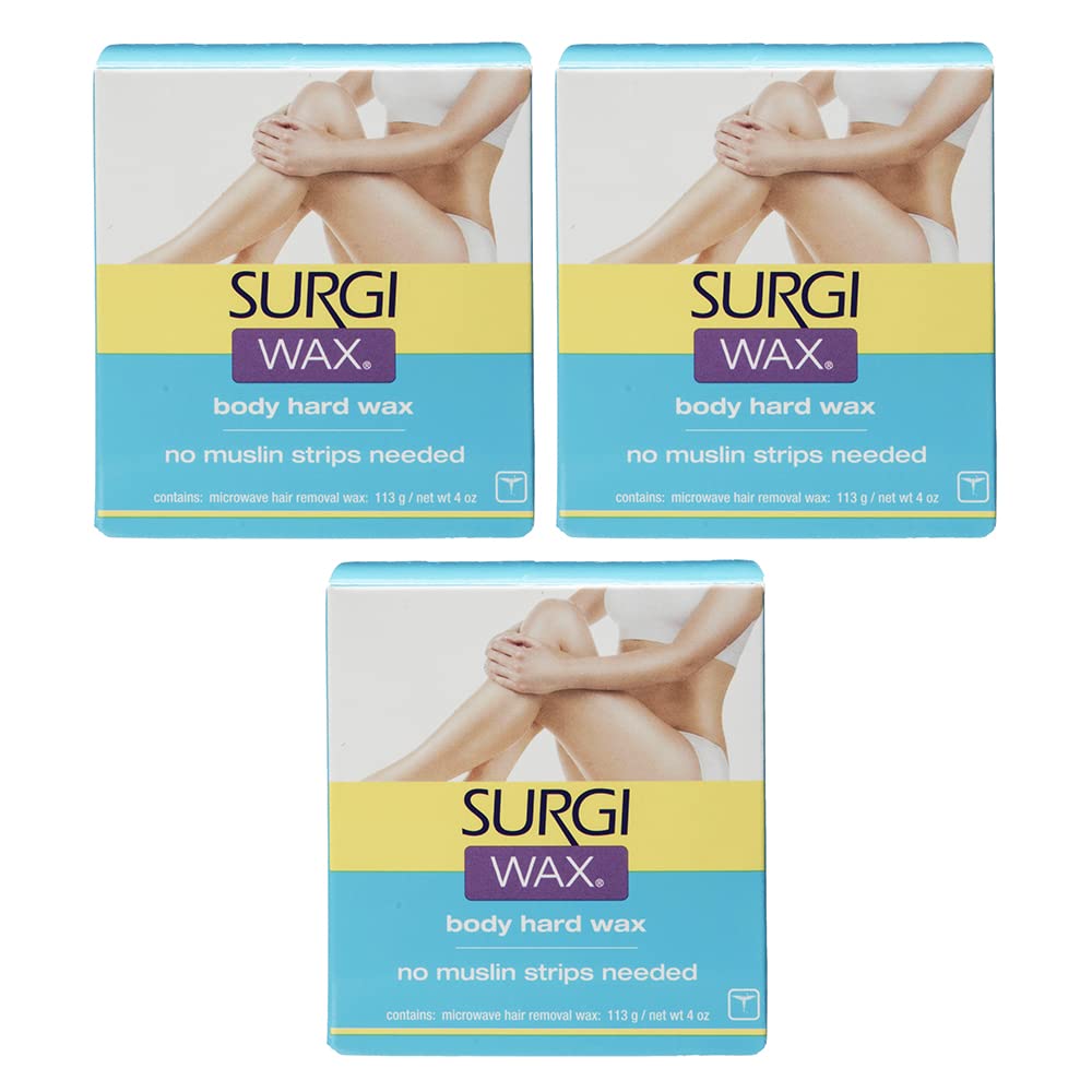 Surgiwax Hair Remover For Bikini, Body & Legs, 4-Ounce Boxes (Pack of 3)
