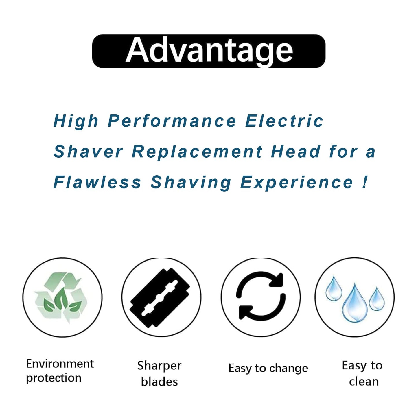 Replacement Heads Compatible with braun Replacement Electric Shaving Head Razor Blades futi