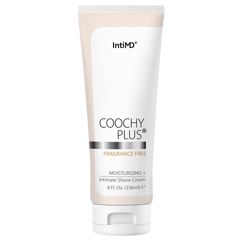 IntiMD Coochy Plus Intimate Shave Cream Fragrance Free + Pre-Shave Elixir Moisturizer Oil Kit - HydroLock & MOISTURIZING PLUS Continuous Hydration Reliefs Razor Burn Bump Ingrown Hair