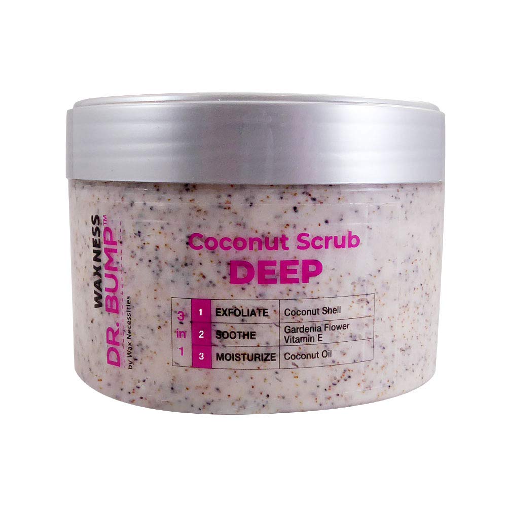 Waxness Dr. Bump Coconut Deep Exfoliating Scrub – Professional Pre & Post Wax Care – 8.8 oz (250 g) – Made in Italy