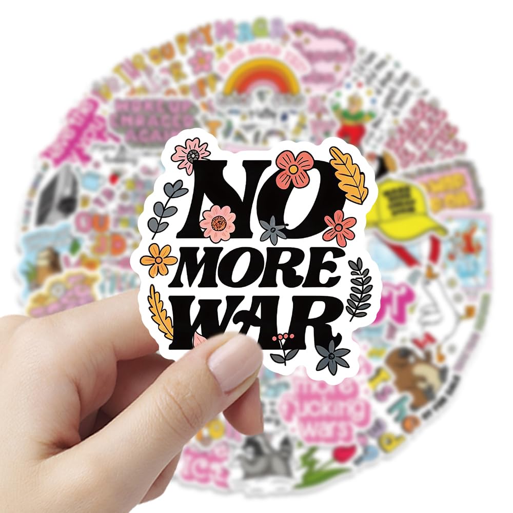 60Pcs Anti Tr××p Stickers, No Kings in America Funny Political Vinyl Decals - Not My President, Anti-War & Progressive Activist Stickers for Bumper, Water Bottles, Tumblers, Laptops, Window