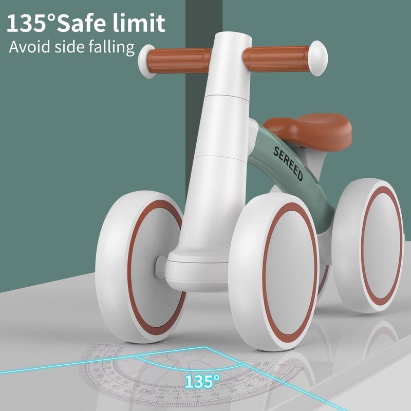 Baby Balance Bike for 1 Year Old - 4-Wheel Toddler Bike | Safe & Fun for 12-24 Months