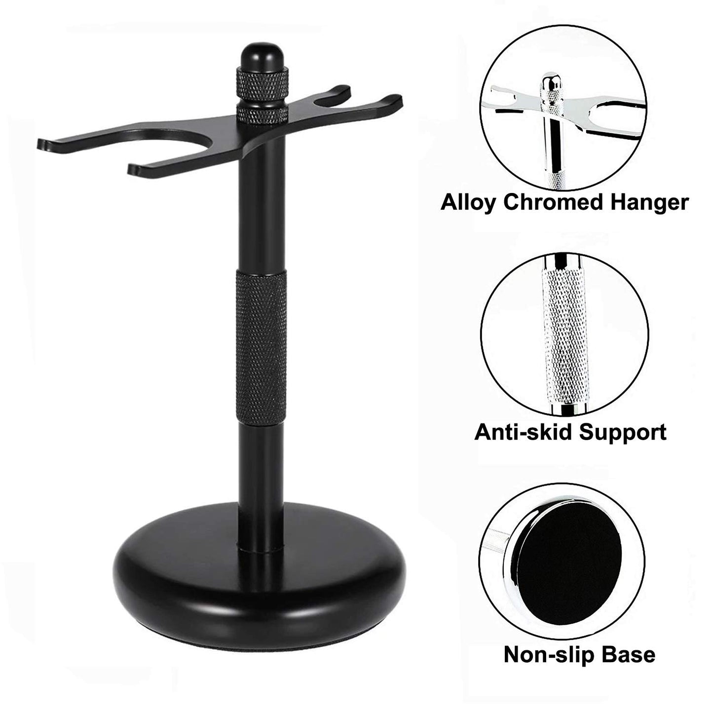 Makidar Premium Razor and Shaving Brush Stand Safety Razor Double-Sided Holder