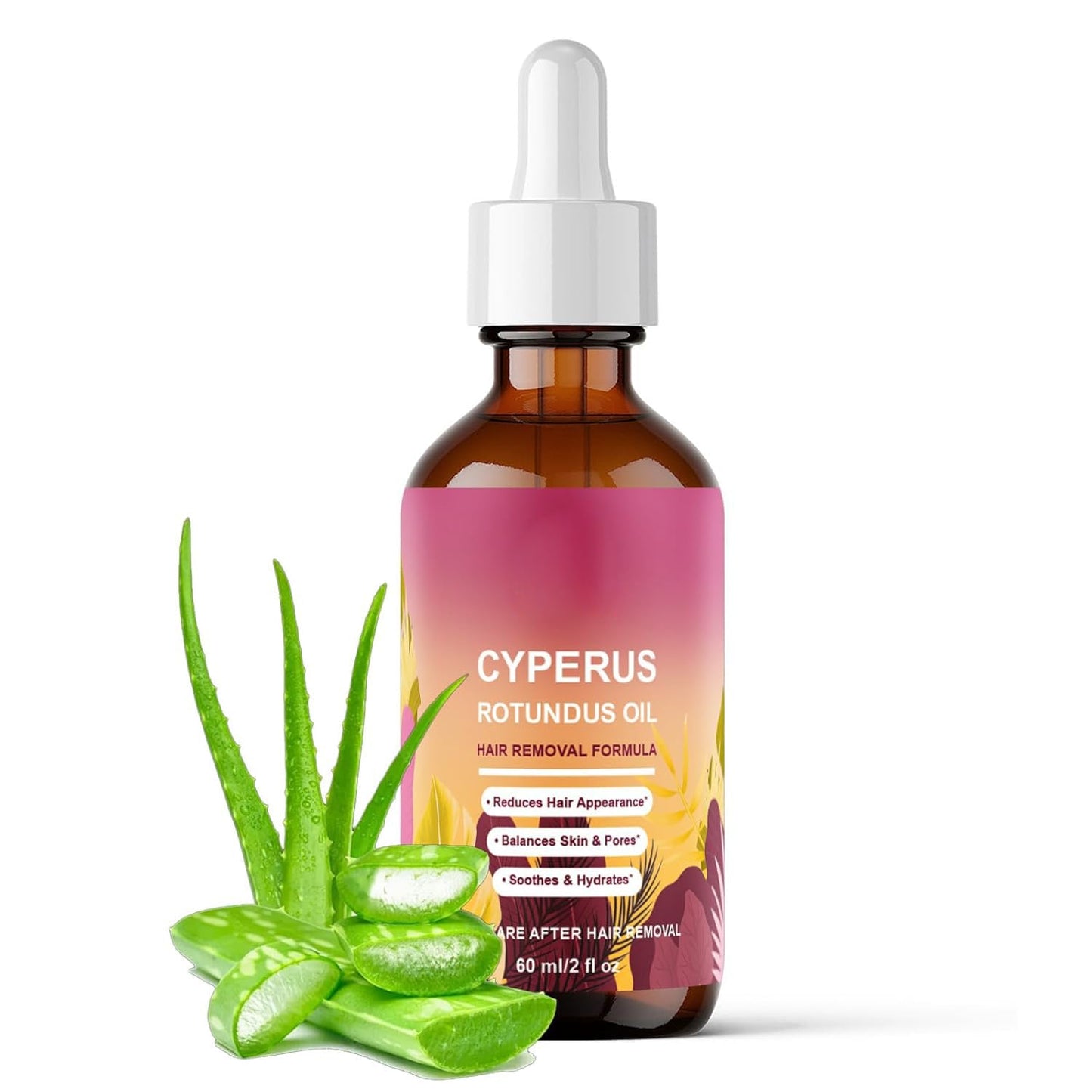 Cyperus Rotundus Oil - 100% Pure Natural Essential Oil for Hair Removal & Skin Care | 2 Fl Oz
