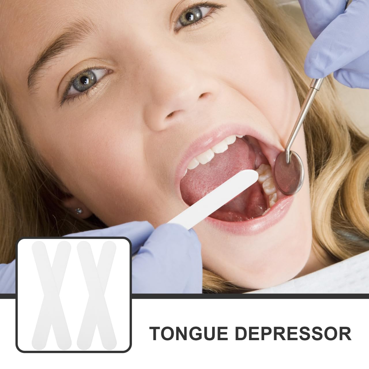 POPETPOP 25 Pack Tongue Depressors, Sturdy Plastic Tongue Scrapers for Oral Cavity Diagnostic, Reusable Flavored Depressors with Smooth Edge for Medical Laboratory Use (White)