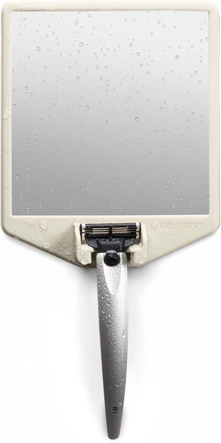 Joseph Shower Mirror - Fog-Free Shaving Mirror with Silicone Razor Holder | Charcoal Color