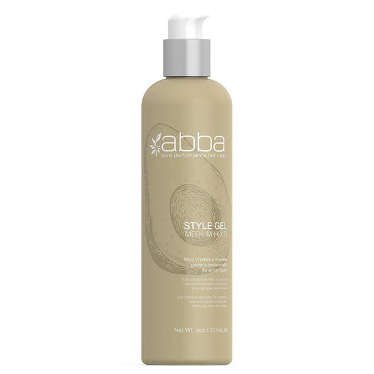 ABBA Pure Style Gel – Medium Hold with Mica Crystals & Avocado | 6 fl oz