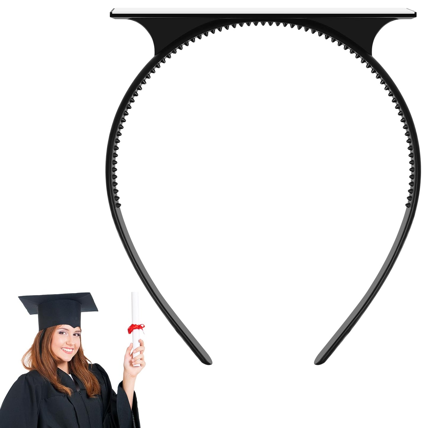 UQM Graduation Cap Headband, Anti-fall Grad Cap Headband Hat Accessories for Graduates Students, Keeps Hairstyle Fixed