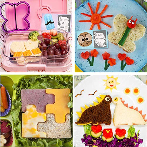 6-Pack Kids Sandwich Cutters with Animal Shapes for Fun Lunches