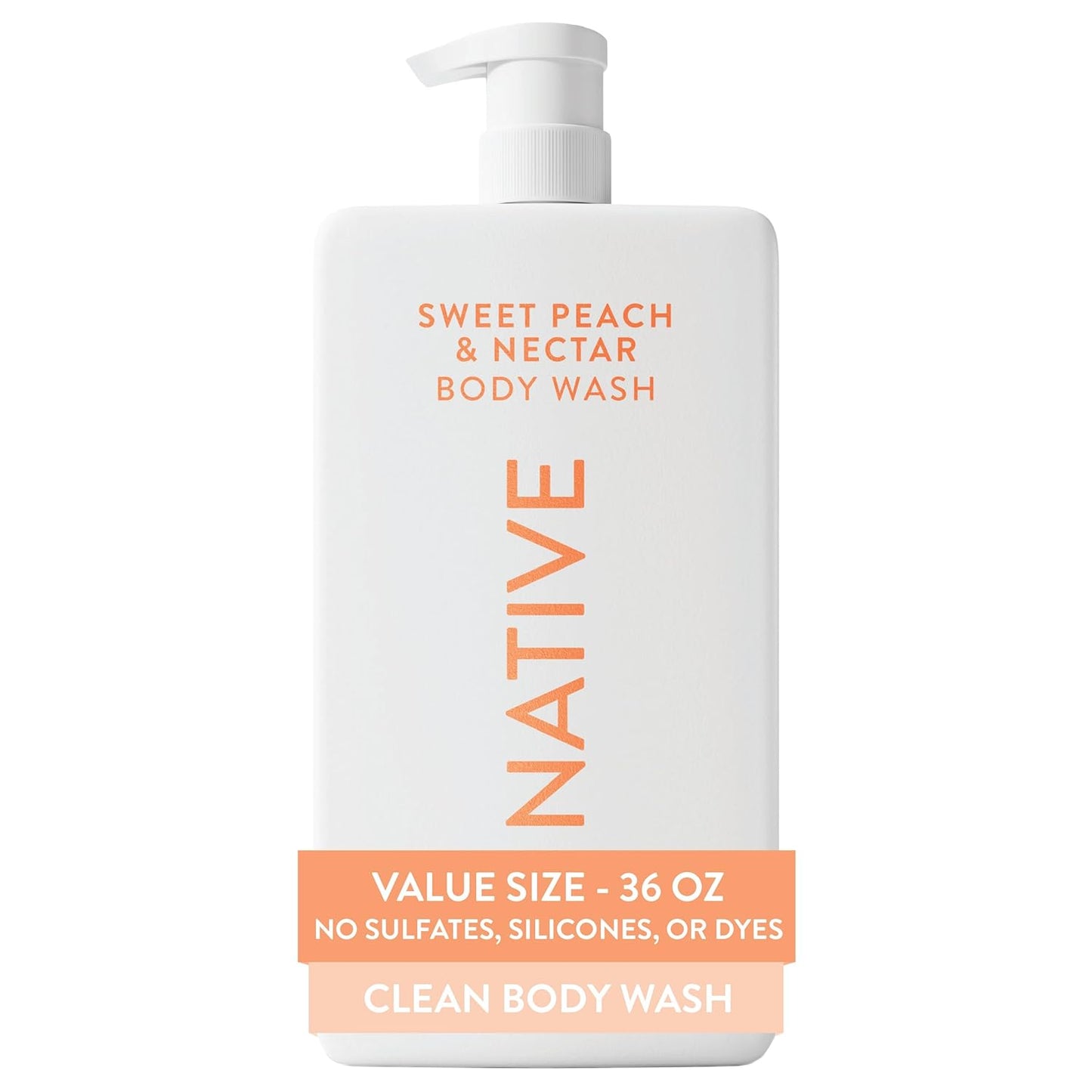 Native Body Wash - Eucalyptus & Mint, Sulfate-Free Formula | 36 oz Pump Bottle for Men & Women