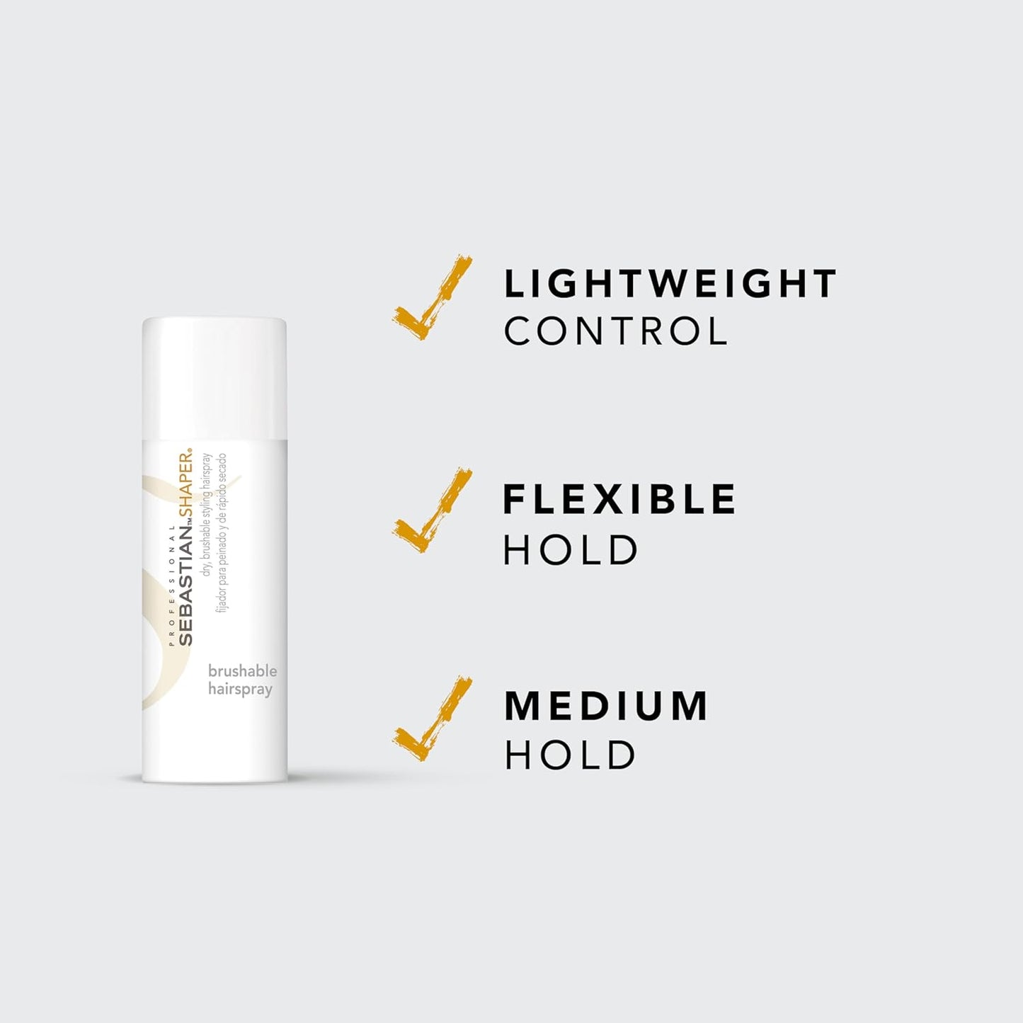 Sebastian Professional Hairspray - Flexible Medium Hold | Brushable Control, 50 VOC%