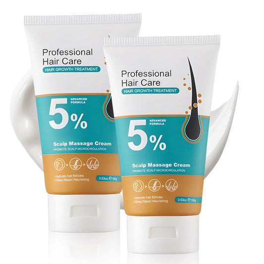Hair Growth Scalp Massage Cream - 5% Rosemary Biotin Formula for Men & Women | Strengthens Roots & Promotes Fast Regrowth