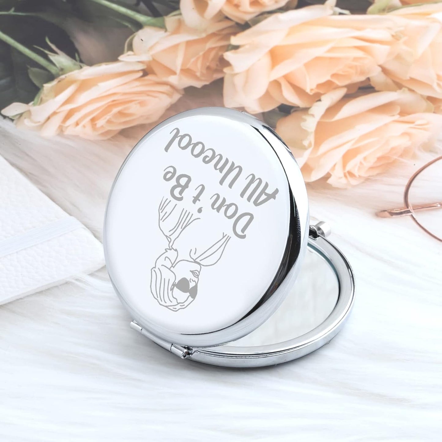 Compact Makeup Mirror for TV Show Lovers - Stylish Gift for Housewives | Portable & Chic Design